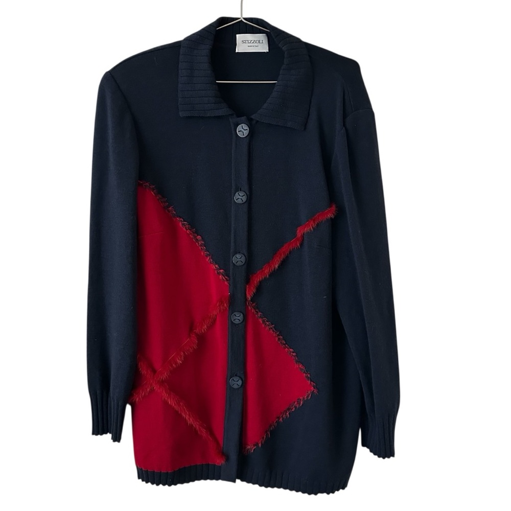 STIZZOLI VINTAGE 100% WOOL CARDIGAN SWEATER